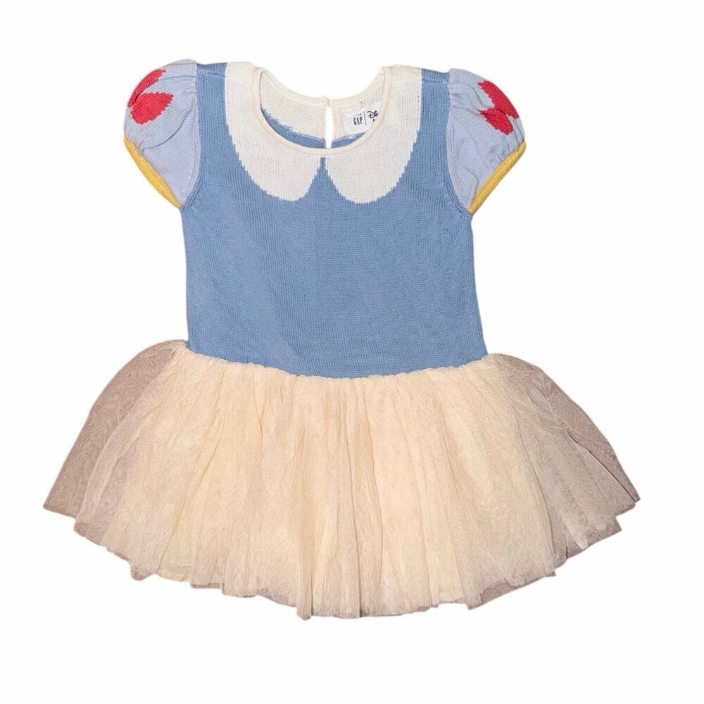 Baby Gap X Disney show white sweater dress girls 12-18 months costume princess